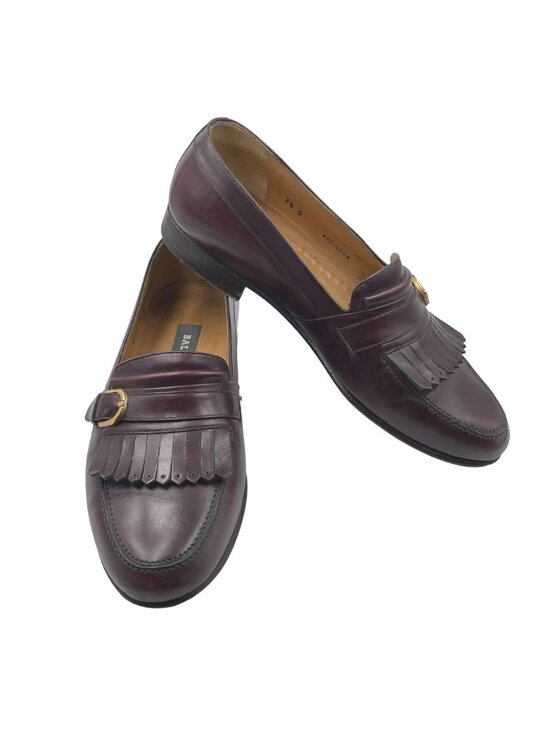 Bally Men\'s Loafer Arciduca Kilt Fringe Faux Buckle Mahogany Brown Size 7.5 main image 6